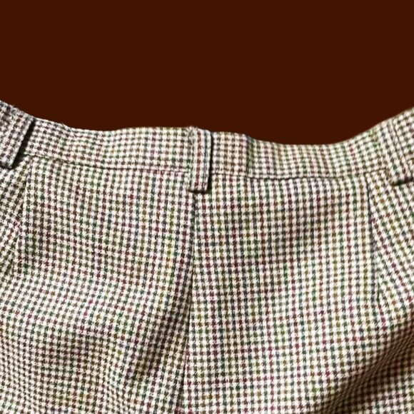 Tristan & Iseut Houndstooth Wool Trousers • Made in Canada • Size 6-8 - Picture 3 of 4
